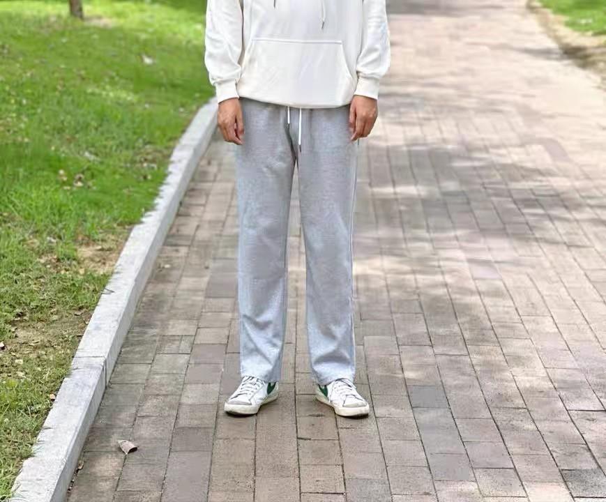 Мужские спортивные брюки с прямыми штанинами, модные брюки на весну и осень, повседневные длинные брюки, мужские широкие свободные брюки