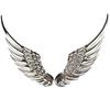 COM-SHOT 3D Emblem Sticker "Wings" Stylish Dress Up Metallic MI-WINST (Silver)