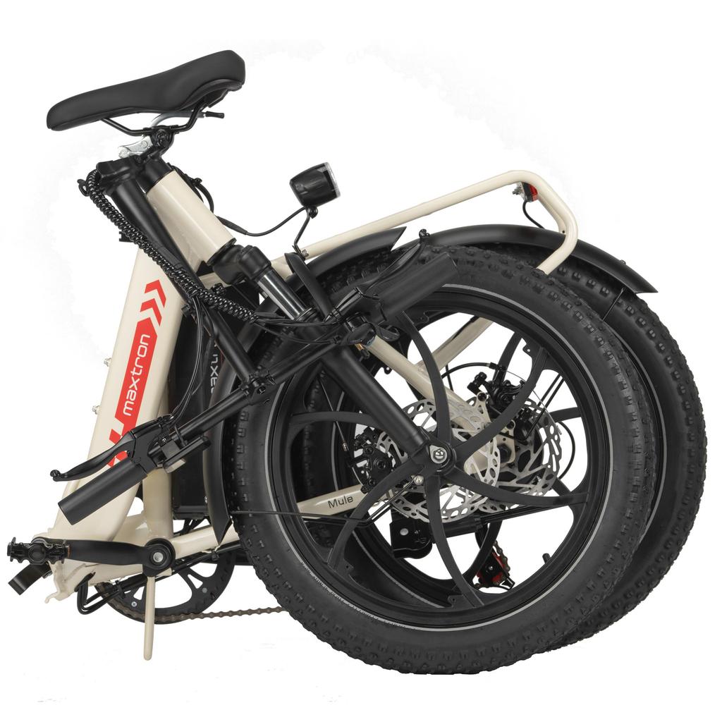 MAXTRON Mule 48V 20Ah Складной грузовой электровелосипед, оснащенный 20-дюймовыми колесами и 350-ваттным двигателем, с максимальным запасом хода до 70 км.