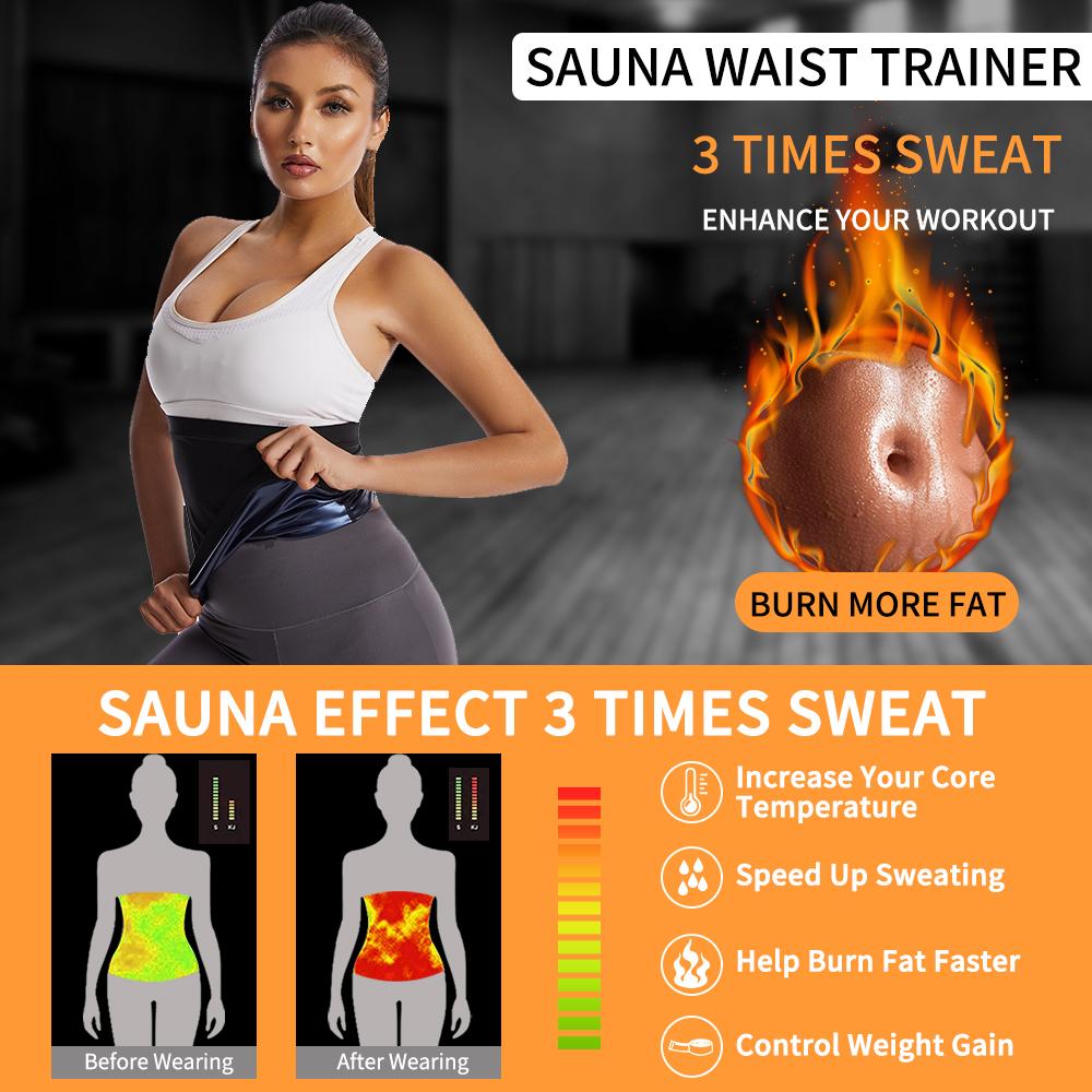 Women Belly Sweat Band Waist Trimmer Belt Fat Burning Stomach Wraps Weight Loss Slimming Body Shaper Sauna Waist Trainer Corset
