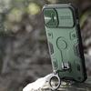Чехол Nillkin CamShield Armor Pro для iPhone 14 Plus Rugged с магнитной подставкой и кольцом — черный, совместимый с MagSafe