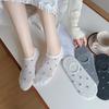 Летние тонкие носки, Женские милые носки-лодочки с бантом, Силиконовые противоскользящие, Поглощающие пот, Дышащие бесшовные носки