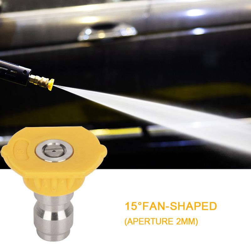 1Pc 1/4" Quick Connect Garden High Pressure Washer Spray Nozzle 0 15 25 40 60 Degree Watering Soap Nozzle Tip Garden Cleaning