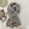 Maillard knitted scarf women's autumn and winter new Korean version of versatile high-end sense warm student coffee scarf
