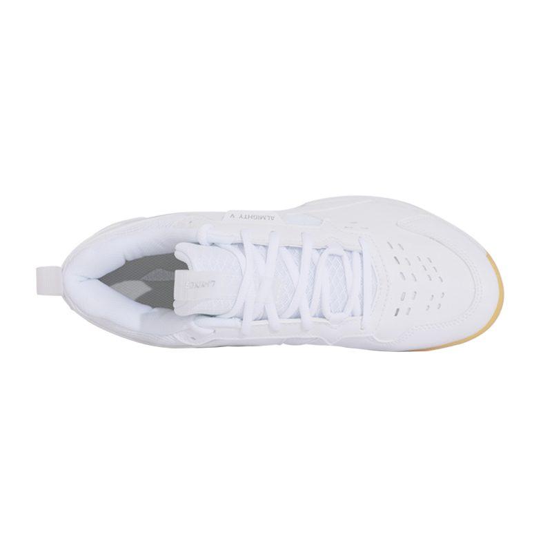 Li Ning Ace V Амортизация Скользкая Устойчивость к истиранию Дышащие Средняя высота Бадминтонные кроссовки Унисекс Белый AYTT001-5