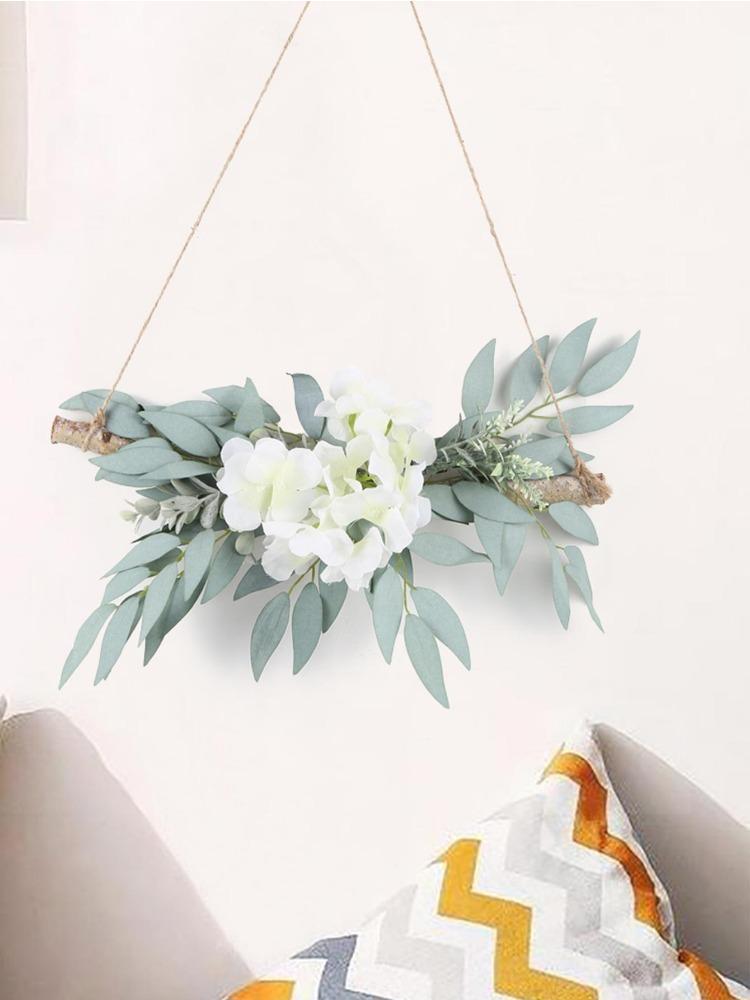 1 шт. искусственный эвкалипт гортензия пион Swag настенный декор бревенчатая ветка подвесной обруч для спальни, гостиной, ванной комнаты, настенный декор