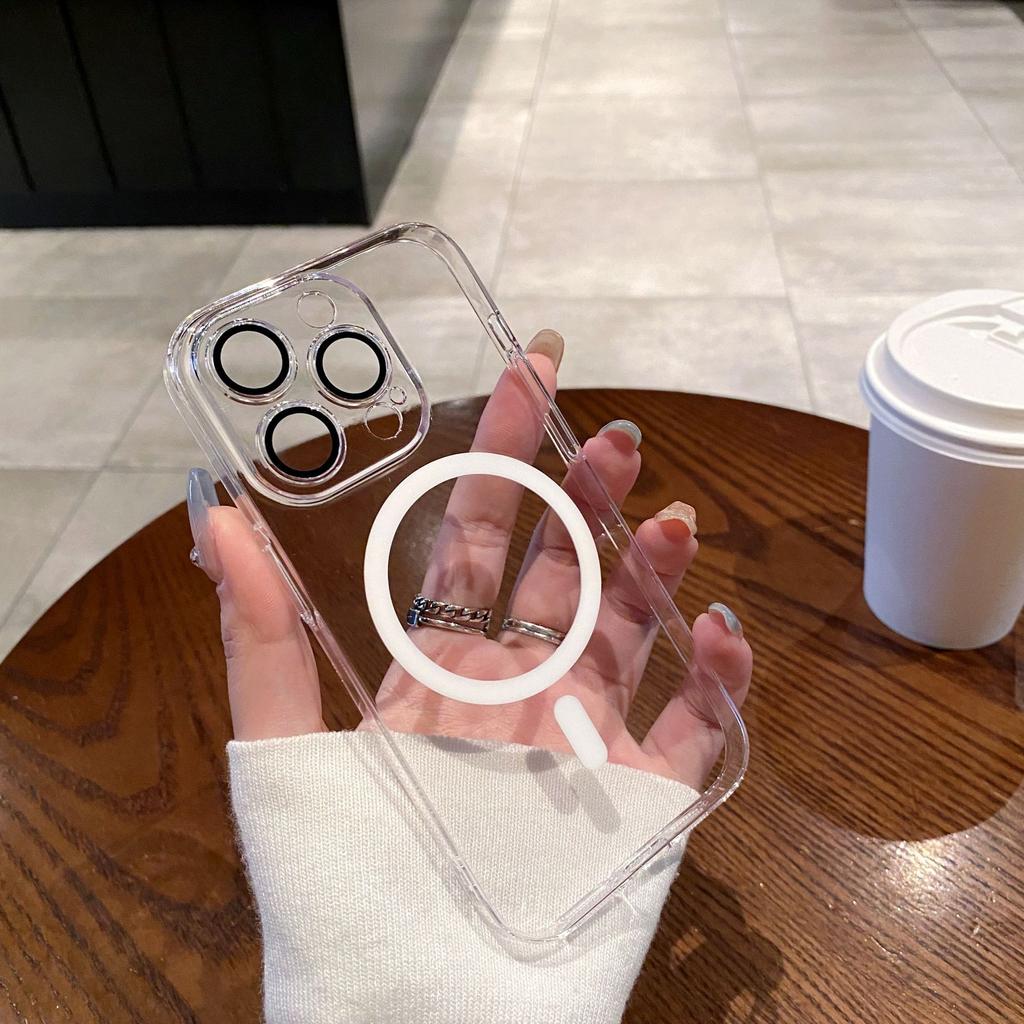 Подходит для чехла для мобильного телефона Apple 16 IPhone 14 Promax с защитной пленкой для объектива 13 Ультратонкий прозрачный полностью закрывающий ПК жесткий чехол 15