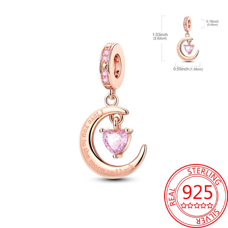 Медь Настоящее Розовое Золото Розовый Осьминог Летняя Черепаха Сердце Подвеска Шарм Подходит для Оригинальных Браслетов Ожерелий Браслет Девушка