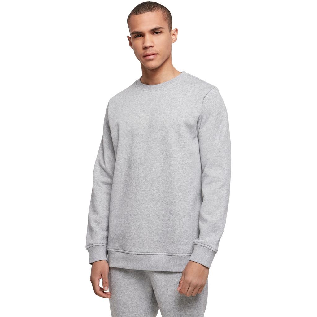 Build Your Brand Mens Basic Organic Cotton Crew Neck Sweatshirt