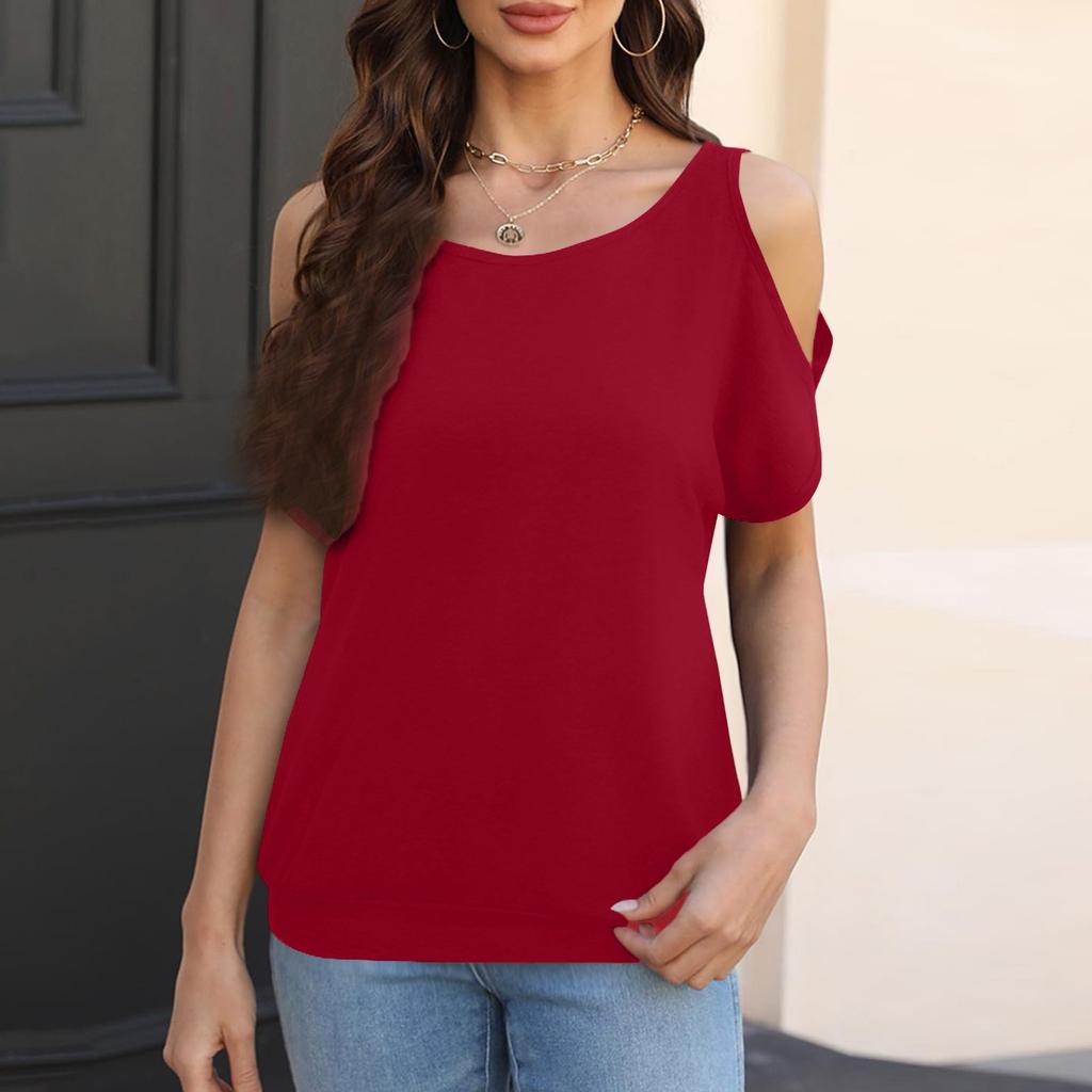 Женская мода, однотонный свободный повседневный топ без бретелек с круглым вырезом