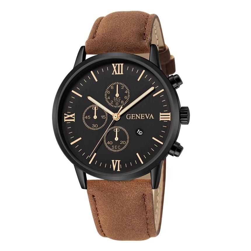 2pcs and 1pcs luxury men's leather strap quartz watch set is the perfect gift for school graduation ceremonies or any occasion