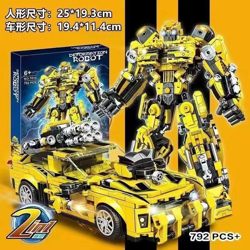 Совместимо с Lego робот-трансформер Gundam Mecha Шмель Оптимус Прайм модель автомобиля игрушка для мальчика