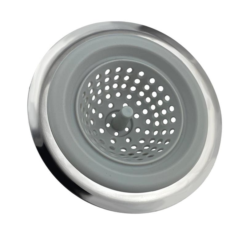 Kitchen Silicone Sink Strainer Drainer Anti Blocking Food Waste  Bathroom Floor Plug Sewer Hair Filter Catcher Stopper Tool