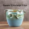 Retro Ceramic Succulent Pot - Large & Small with Creative Handmade Relief Design