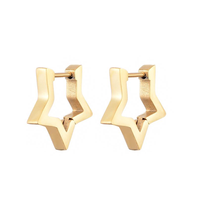 Fashion Stainless Steel Rectangle Hoop Earrings For Women Huggie Geometric Punk Hip Hop Unisex Jewelry Gold Silver Black Color