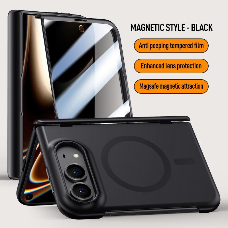 Luxury Skin Sensitive For Magnetic Magsafe Phone Case, For iPhone Ultra Fold Case High-Definition privacy Screen Protector Cover