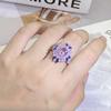 Colorful Floral Zircon Ring AAA Zircon Diamond Ring Ring Ring Ring