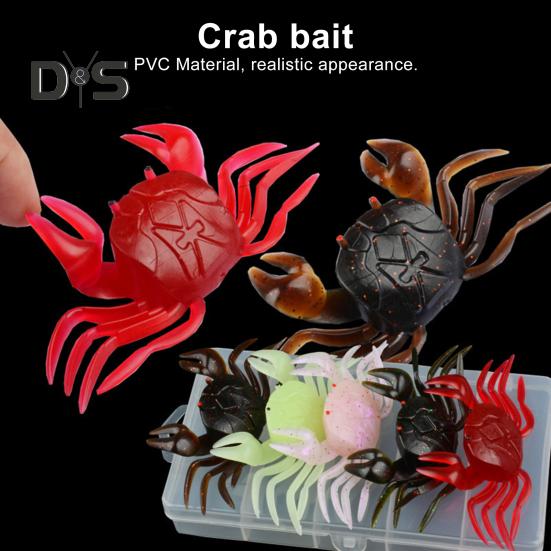 10CM/16.5G Slow Sinking Soft Crab Lure Long Casting Bionic Crab Bait Colorful PVC Artificial Bait Saltwater Freshwater Fishing Accessories