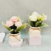 Flower Rose Plastic Arrangement Decorative Plant For Home Desk Decoration