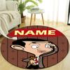 Personalized M-Mr Bean Round Chair Office Rug - Perfect for Mat, Office Chair & More - Ideal Gift for Birthdays and Holidays