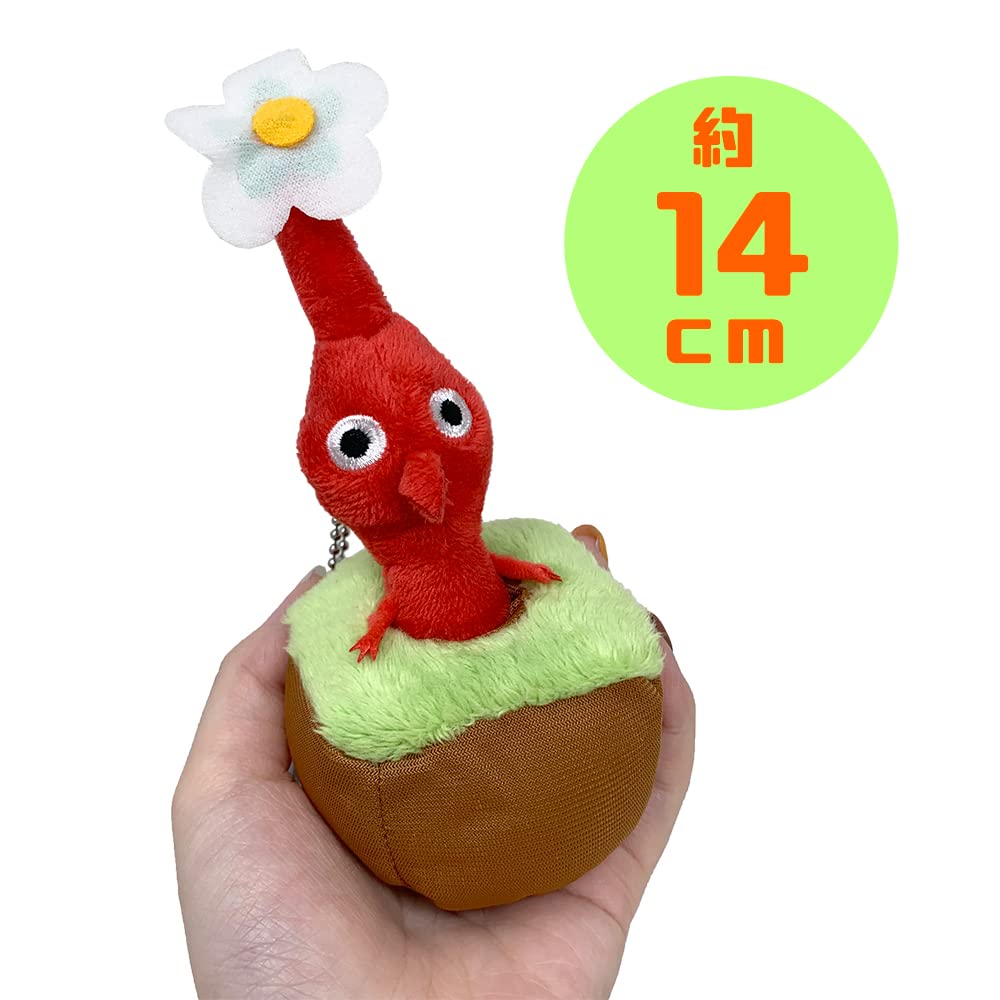 Retractable Pikmin Plush Mascot Set of Red Blue and Yellow Approximately Official Merchandise 3 Pikmin, Pikmin, Pikmin, 14cm,