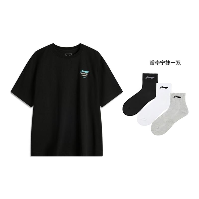 Мужская футболка Li Ning Sports Life Collection Черная AHSU651-2