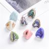 5Pcs Flower Glaze Porcelain Beads Zongzi Shape Ceramic Beads For Jewelry Making DIY Charms Bracelet Necklace Crafts Hole 2.5mm