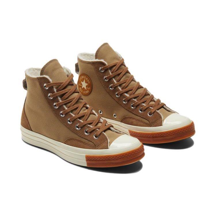 Converse Chuck 70 High Lined Colorblock - кроссовки унисекс Nomad Khaki Gum Brown Sand-Dune Egret A04410C