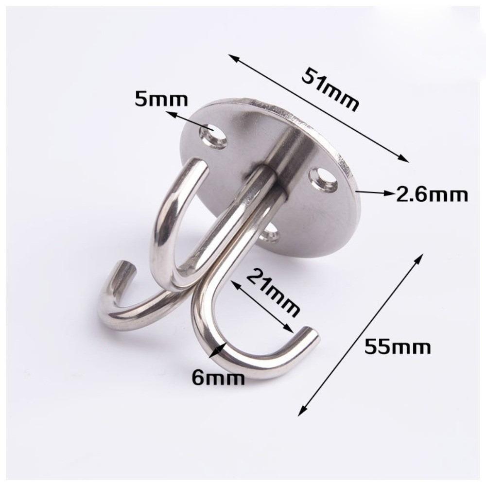 1PC Wall Hanging Bracket Stainless Steel Multi-Prong Fixed Hanger Under Cabinet Hanger For Hammock