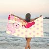1pc Princess Strawberry6 Beach Towel, Beach and Seaside Swimming Pool Equipment, Fashion Pattern, Rectangular, Travel Essentials
