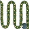 5 FT Artificial Christmas Garland Lighted Christmas Decoration For Indoor Holiday Door Home Stairs
