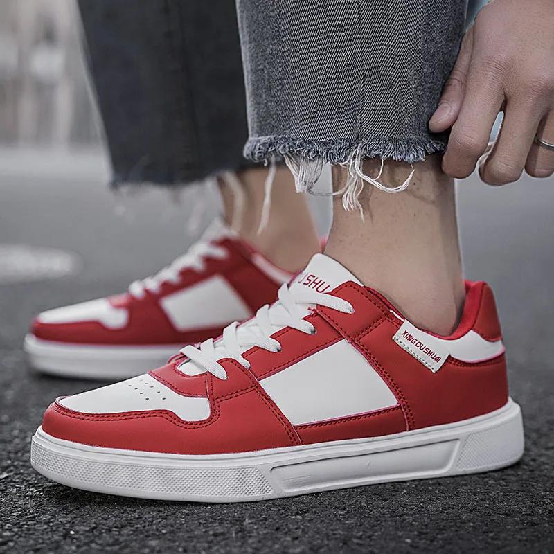 Mens's Casual Sneakers Luxury PU Leather Skateboard Shoes Fashion Patchwork Low Top Sports Shoes for Men 2024 New Trend Sneaker