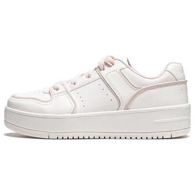 Li Ning Cheese универсальные удобные простые толстые подошвы увеличивающие рост нескользящие износостойкие низкие скейт-кеды женские кроссовки AGCU104-2