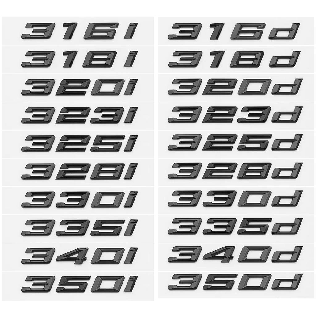 ankfz6 Rear Trunk number 316i 318d 320i 325i letters 328d 330i 340i Badge ABS Emblem E90 E46 F30 car rear enclosure sticker Accessories