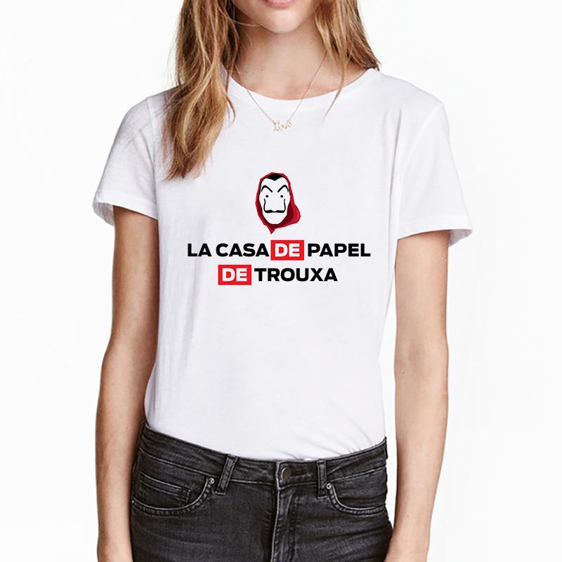 La Casa De Papel Money Heis Футболка женская в стиле хип-хоп 90-х годов Harajuku Femme House