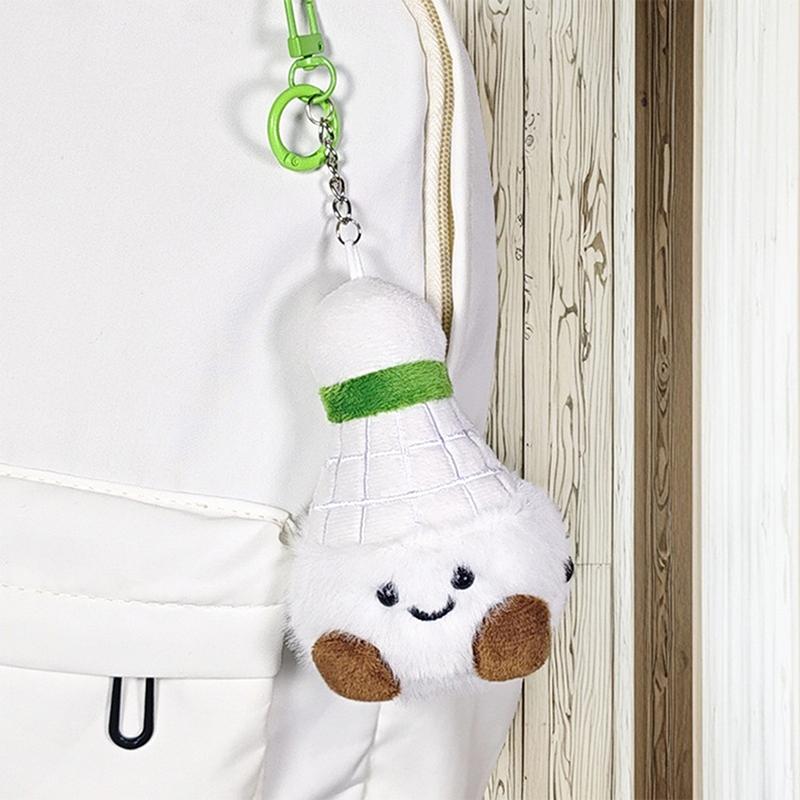 1 Piece Creative Pendant Cute Cartoon Badminton Keychain Soft Cotton Filled Plush Doll Backpack Decoration Holiday Birthday Gift