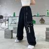 Punk Zanjirli Kargo Shimlar Ayollar Gotik Keng Keng Katta O'lchamli Baggy Shim Hip Hop Streetwear Emo Y2k Klub Uslubi