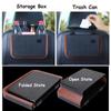 Foldable Car Storage Organizer Waterproof Seat Back Hanging Trash With Small Table Convenient Auto Storage Bag