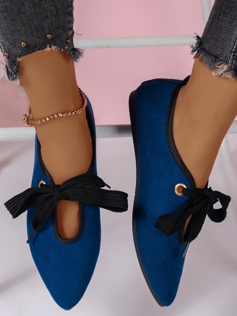 Fashion 2024 Women's Shoes Autumn Pointed Ballet Women Flats Casual Soft Bottom Flat Shoes Female Shallow Elegant Lace-up Shoes