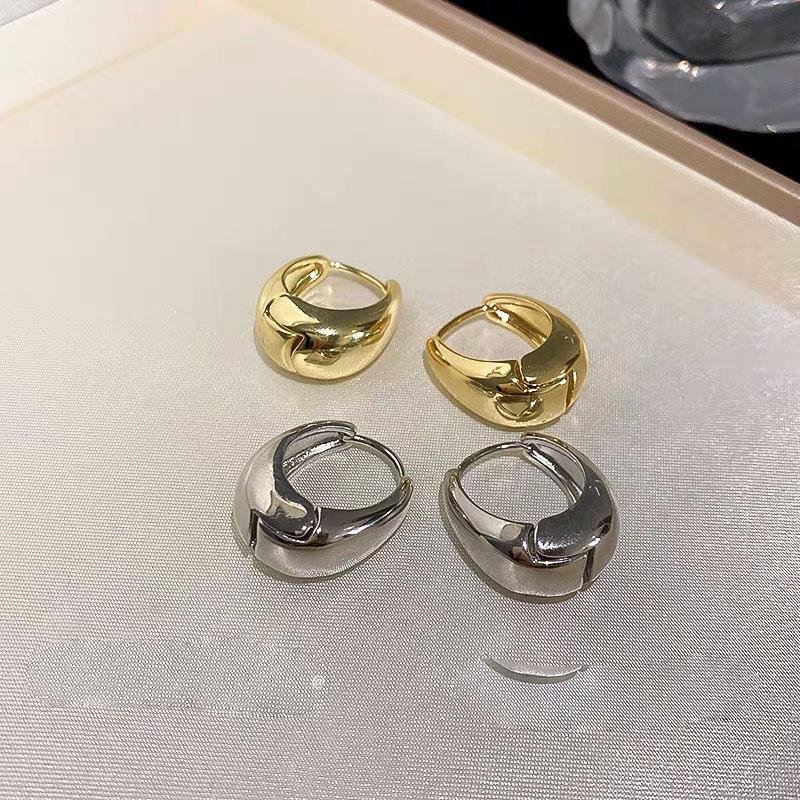 Xiaomi BF CLUB 925 Sterling Silver Earrings For Women Trendy Simple Oval Gold Earring Jewelry Prevent Allergy Party Accessories