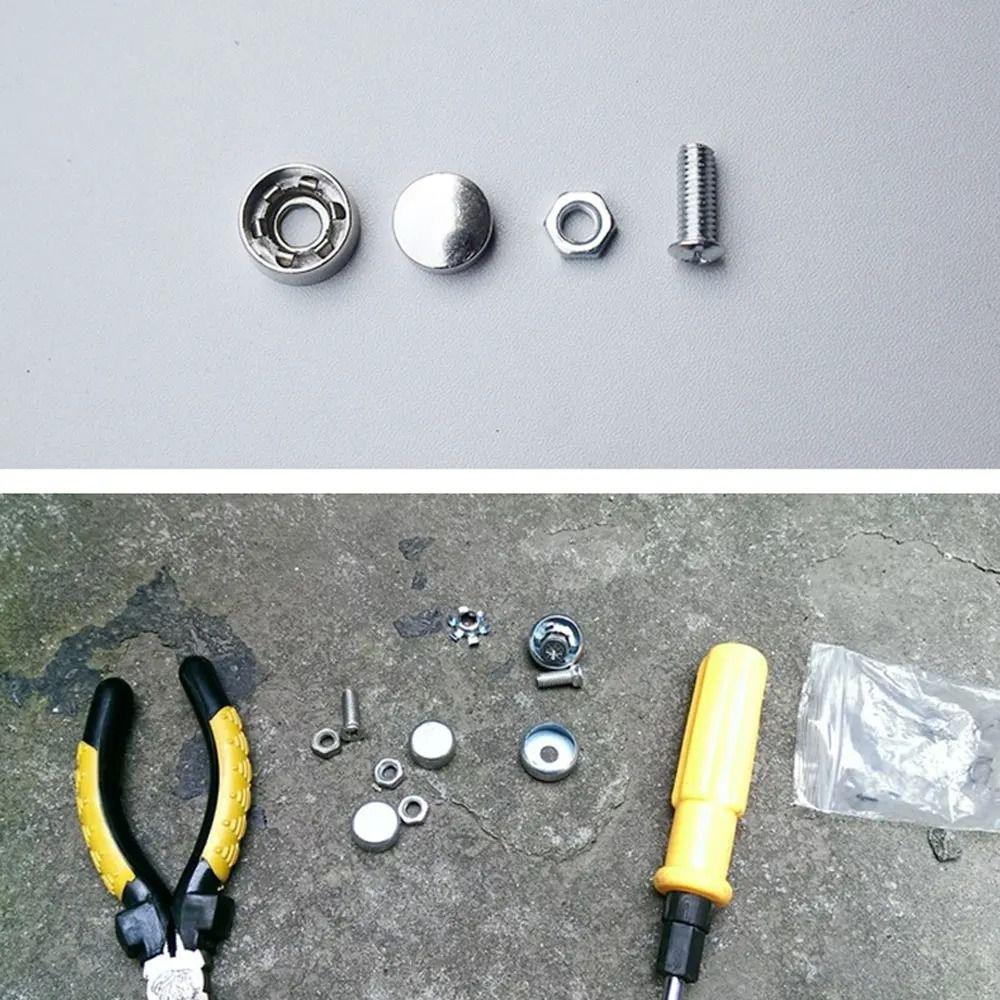 Alloy Chrome Anti-theft Screws Circular Number Plate Fixing Nut Trendy Car License Plate Bolts