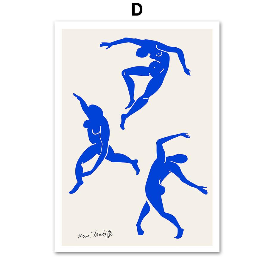 Matisse Andy Warhol Butterfly Botanical Canvas Painting Blue Bauhaus Wall Art Posters And Prints For Living Room Decor Pictures