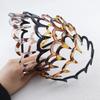 Fashion Wave Headbands for Women Color Retro Tortoiseshell Toothed Non-slip Hair Bands Girl Face Headbands Hair Accessories