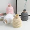 1pc Water Ripple Plastic Pineapple Vase DIY Flower Pot Living Room Imitation Porcelain Flower Ware Home Decoration Ornaments