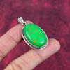 Green Copper Turquoise Pendant, 925 Sterling Silver Pendant Gemstone Jewelry, Handmade Pendant Amazing Jewelry, Gift For Her