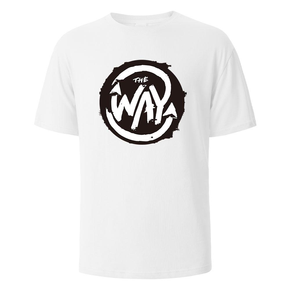 Мужская футболка с принтом The Way Streetwear 100% Хлопок Топы для мужчин и женщин Летние дышащие с коротким рукавом Повседневные базовые футболки с круглым вырезом