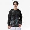 Игровая рубашка, легко двигаться, XL [Mizuno], Теннисная/Бадминтонная рубашка, Влагоотводящая, Быстросохнущая, 62JAD029, Унисекс, Черный,