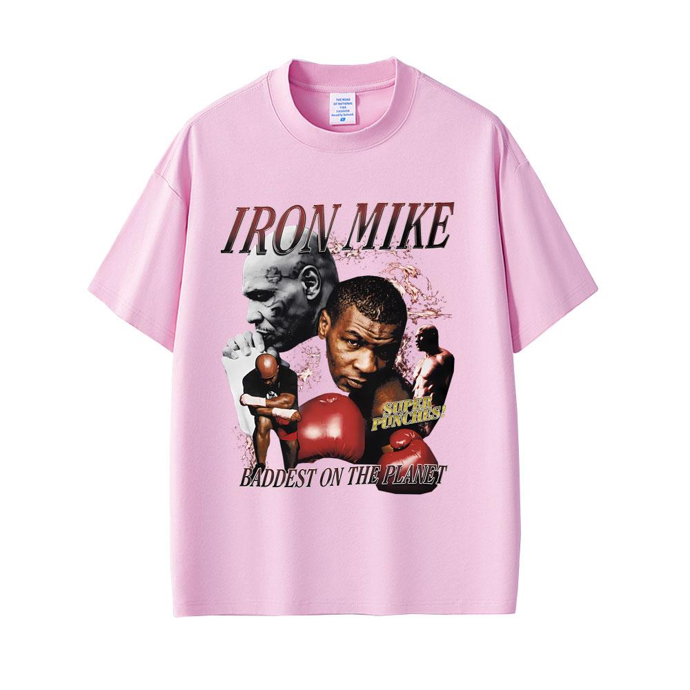 Mike Tyson Baddest on The Planet T-shirt Unisex Women Hip Hop Vintage T Shirts Unisex's Fitness Gym Breathable Pure Cotton T-shirts