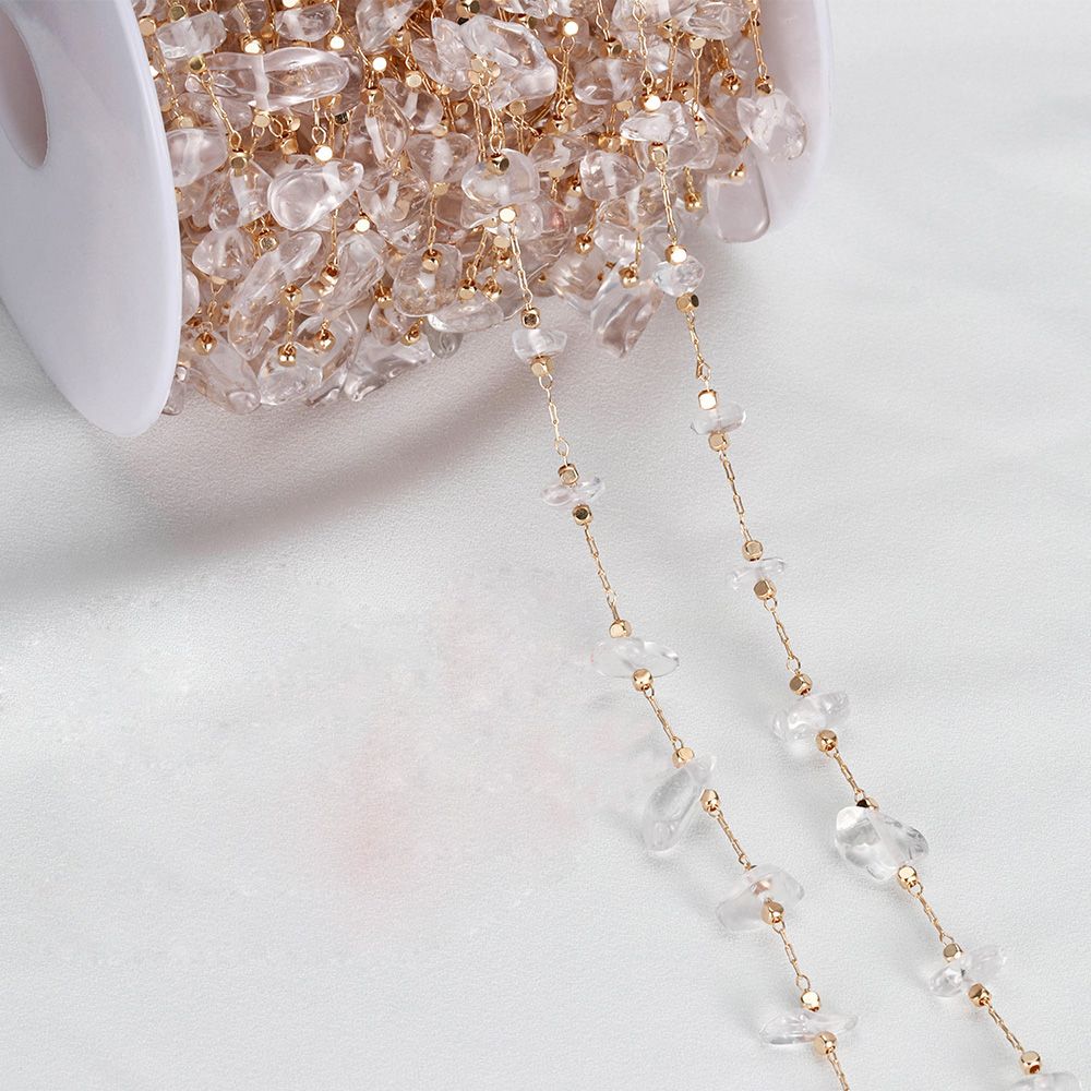 Crystal Findings For DIY Beads Chains Handmade Accessories Stone Chain Necklace Bracelet Components