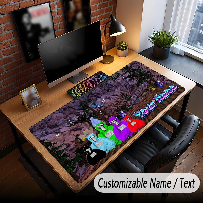 Custom Name Text Big Mouse Pad,Gorilla Tag Soft Non Slip Extended Desk Mat For Home Office